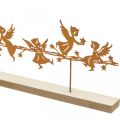 Floristik24 Dekorácia na stôl vianočný anjel kovový stojan hrdza 50×17cm
