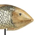 Floristik24 Drevená rybka s kovovou dekoráciou ozdoba rybka 35x7x29,5cm
