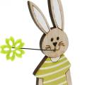 Floristik24 Zobraziť Veľkonočný zajačik Zelený zajačik Drevená veľkonočná dekorácia 4st
