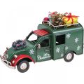 Floristik24 Vianočná dekorácia auto Vianočné auto vintage zelené L17cm