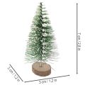 Umelé mini vianočné stromčeky ako vianočná dekorácia na stôl, pokryté snehom, 6 cm, 12 kusov | Floristik24.sk