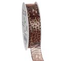 Floristik24 Dekoratívna stuha, zvieracia potlač, leopardí vzor, darčeková stuha, šírka 25 mm, dĺžka 20 m