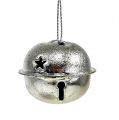 Floristik24 Ozdoba na vianočný stromček kovový zvonček 4cm strieborný 12ks