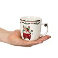 Keramický hrnček s vianočným motívom, autom a darčekmi, 9 cm | Floristik24.sk