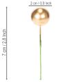 Umelé guľôčky zo zlatých bobúľ na drôte na slávnostné aranžmány, 2 cm, 48 kusov | Floristik24.sk