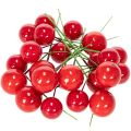 Umelé mini vianočné guľôčky s červenými bobuľami na kvetinovú dekoráciu, 2 cm, 48 kusov | Floristik24.sk