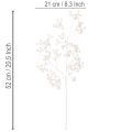 Umelá vetvička z bielych bobúľ, dekoračné/tvorivé potreby, 52 cm | Floristik24.sk