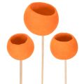 Floristik24 Bell Cup Mix na paličke oranžový 15 ks