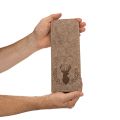 Vrecko na príbor s motívom jeleňa, vyrobené z plsti, 26 cm, 4 kusy | Floristik24.sk