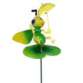 Floristik24 Včela s dáždnikom ako záhradný kolík 73 cm