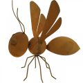 Floristik24 Dekoračná figúrka včielka, kovový hmyz, záhradná dekorácia s patinou D20cm V19cm