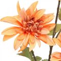 Floristik24 Ozdobný kvet georgín, jesenná dekorácia, hodvábny kvet oranžový 55cm Ø9/11cm