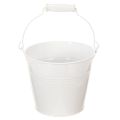 Floristik24 Biele plechové vedrá Ø14cm V12cm 6 ks