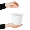 Biele plechové vedrá Ø14cm V12cm 6 ks | Floristik24.sk