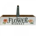 Floristik24 Debnička na rastliny, kvetinová dekorácia, drevená debnička na sadenie, kvetináč nostalgického vzhľadu 41,5×16cm