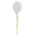 Floristik24 Kvetinová zátka kytica ozdobná torta balónik biela 28cm 8ks