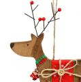 Floristik24 Dekorácia na vianočný stromček drevený jeleň 14cm V22cm 3ks
