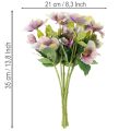 Umelá kytica vianočných ruží s fialovými kvetmi, 35 cm, 6 kusov | Floristik24.sk