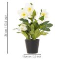 Umelá vianočná ruža, kvet v kvetináči, dekorácia na stôl, 34 cm | Floristik24.sk