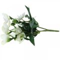 Floristik24 Vianočné ruže biela deco kytica umelé kvety vianočný aranžmán 27cm