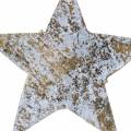 Floristik24 Kokosová hviezda biela šedá 5cm 50ks adventných hviezd rozptylová dekorácia