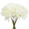 Floristik24 Deko kytica chryzantéma biela 28cm 6ks
