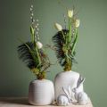 Floristik24 Keramická váza, dekoratívne vázy biele Ø15cm H14,5cm sada 2 ks