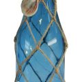 Floristik24 Sklenená fľaša námorné modré fľaše s LED V28cm 2ks