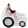 Floristik24 Dekorácia svadobný pár na traktor H10cm