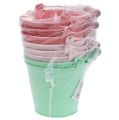 Floristik24 Deco vedierko mix pastel Ø12cm H10cm 8 kusov