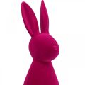 Floristik24 Deco Bunny Ružový Deco Veľkonočný zajačik flocked V47cm