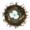 Floristik24 Deko hniezdo s vajíčkami Ø30cm 1ks
