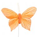Floristik24 Ozdobný motýľ oranžový 12ks