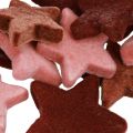 Dekoratívne hviezdy vločkové rozptyľovacie dekorácie bordovo hnedé Ø4/5cm 40 ks | Floristik24.sk