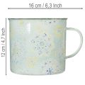 Dekoratívny hrnček, kvetináč, mandala, smaltovaný, Ø13cm V12cm | Floristik24.sk