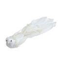 Floristik24 Ozdobná holubica biela na klipe 24cm