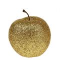 Floristik24 Deco jablká zlatá so sľudou Ø6cm 12p