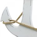 Floristik24 Deco Anchor Wood White Drevená kotva na zavesenie 24cm