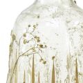 Floristik24 Dekoratívna sklenená váza s dekorom pravej gypsophily Ø9,5cm V18cm