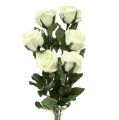 Floristik24 Deco ruža biela zasnežená Ø6cm 6ks