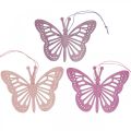 Floristik24 Deko motýliky deko vešiak fialový/ružový/ružový 12cm 12ks