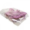 Floristik24 Deko motýliky deko vešiak fialový/ružový/ružový 12cm 12ks
