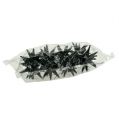 Floristik24 Deco stars black mica 7,5cm 8ks