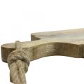 Floristik24 Dekoratívna podnosová doska pravé drevo s rúčkou drevený podnos L38cm
