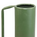 Floristik24 Ozdobná váza kovová zelená rúčka dekoračný džbán 14cm V28,5cm