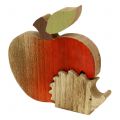 Floristik24 Deco figúrka jablko s ježkom červená, príroda 13cm 3ks