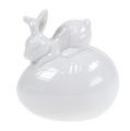 Floristik24 Deco figúrka králika na bielku 8,5cm 2ks