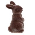 Floristik24 Deco figúrka králik flockovaný 7cm hnedý 1 kus