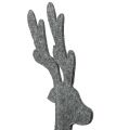 Floristik24 Deco figúrka jeleňa z filcu 60cm sivá