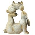 Floristik24 Dekoratívne figúrky matka králik s dieťaťom králik sivohnedý V35cm